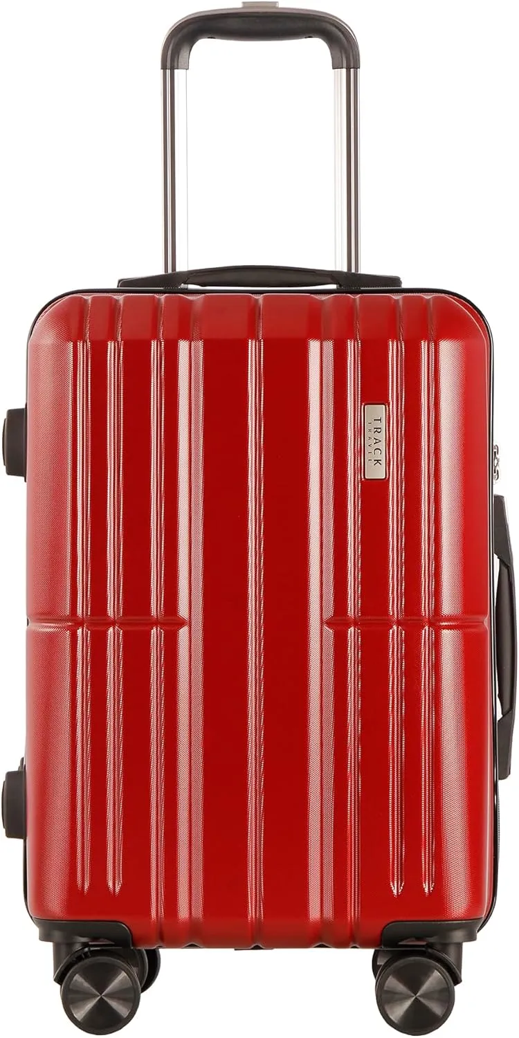 1 Piece Carry on Luggage ABS PC Hardshell TSA Lock Aluminum Trolley Spinner Wheels (Wine Red, 1 Piece)