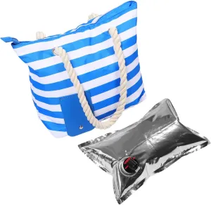 1Set Stylish Insulated Wine Carrier Bag Leakproof Portable Cooler Tote for Beach Camping Picnic and Holiday Celebrations Wine Lovers Durable and Lightweight