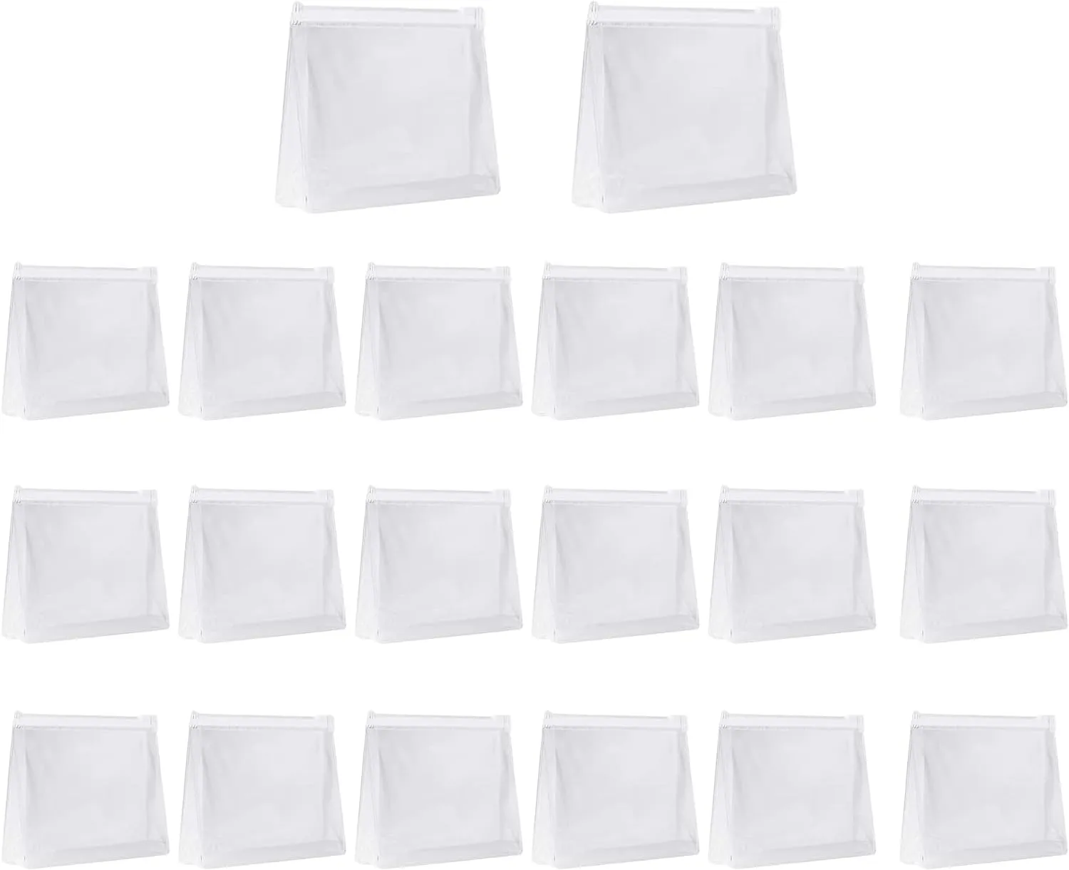 20 Pack Mini Clear Organizer Pouches,Mini Clear Makeup Bag,Small PVC Transparent Cosmetic Organizer Bag(5.9X1.38X5.1inch)