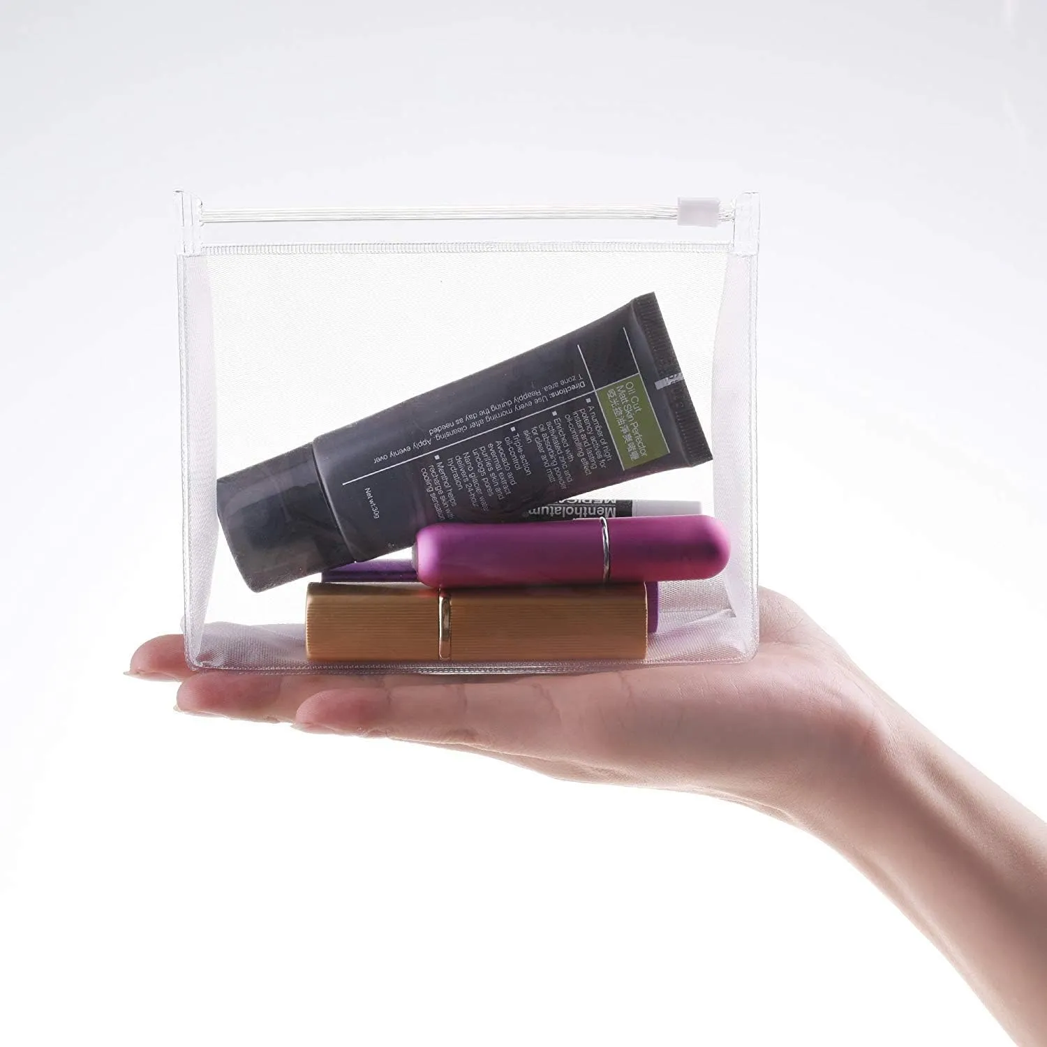 20 Pack Mini Clear Organizer Pouches,Mini Clear Makeup Bag,Small PVC Transparent Cosmetic Organizer Bag(5.9X1.38X5.1inch)