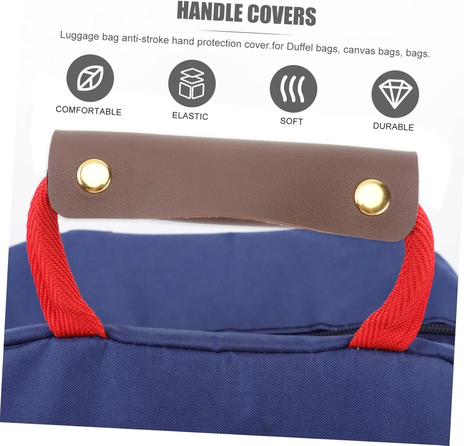 4 Pcs Travel Duffle Bag Handle Covers Easy to Use Luggage Handle Protector Wraps