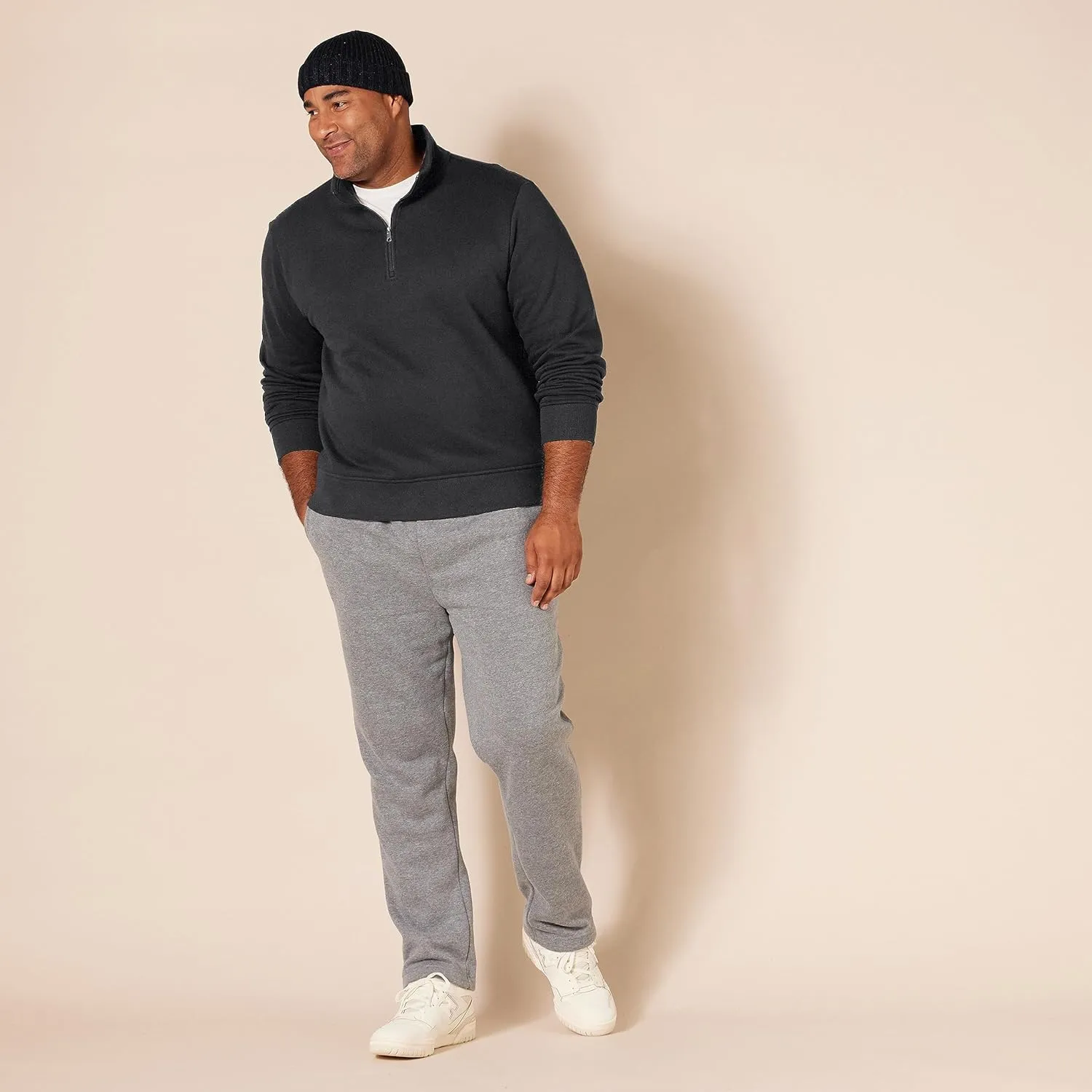 Amazon Essentials Men's Long-Sleeve Quarter-Zip Fleece Sweatshirt