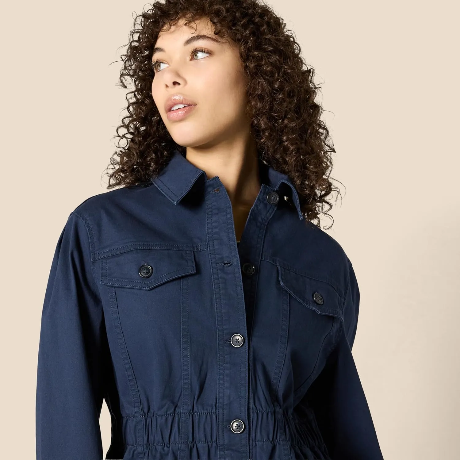 Amazon Essentials Women's Regular-Fit Midweight Cotton Twill Jacket