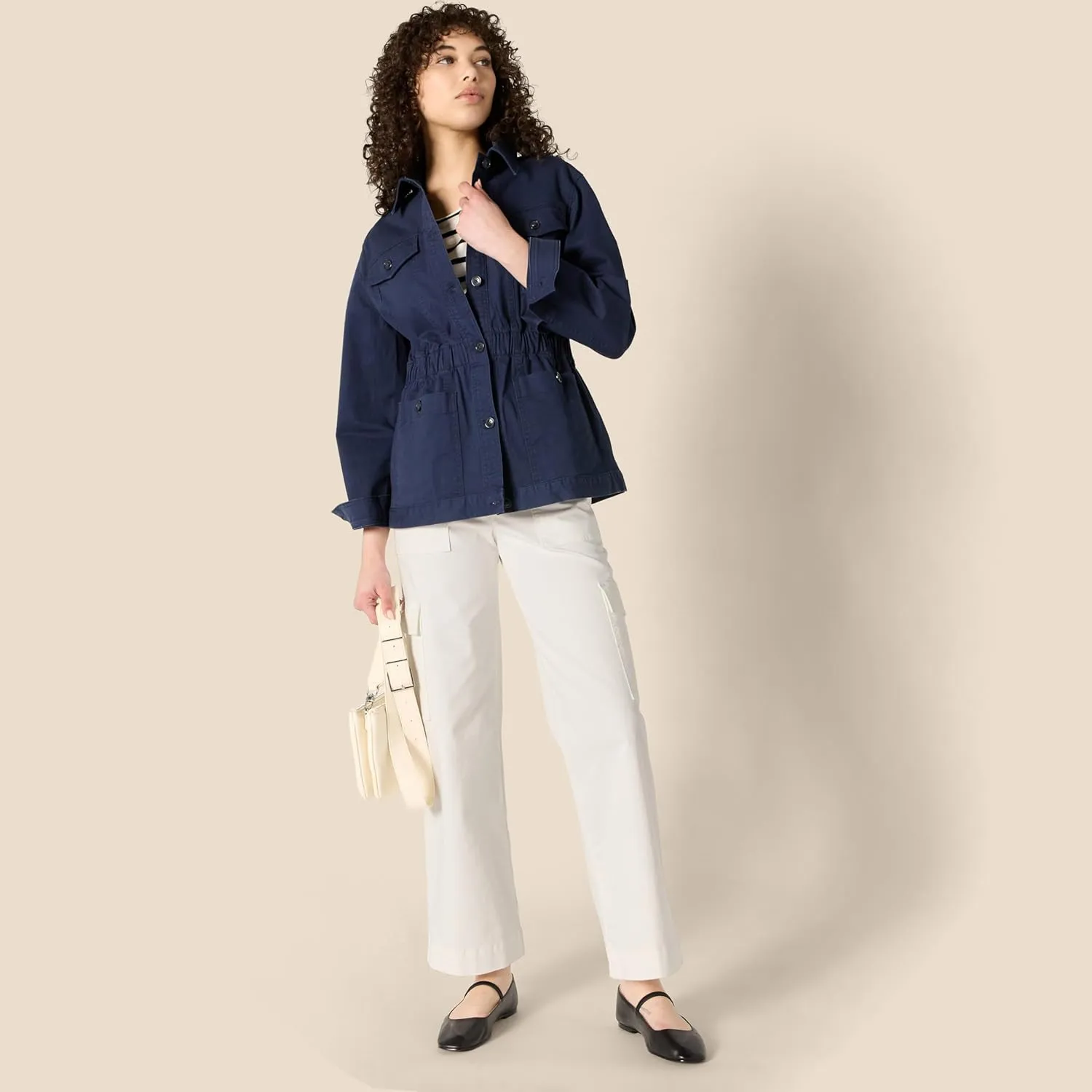 Amazon Essentials Women's Regular-Fit Midweight Cotton Twill Jacket