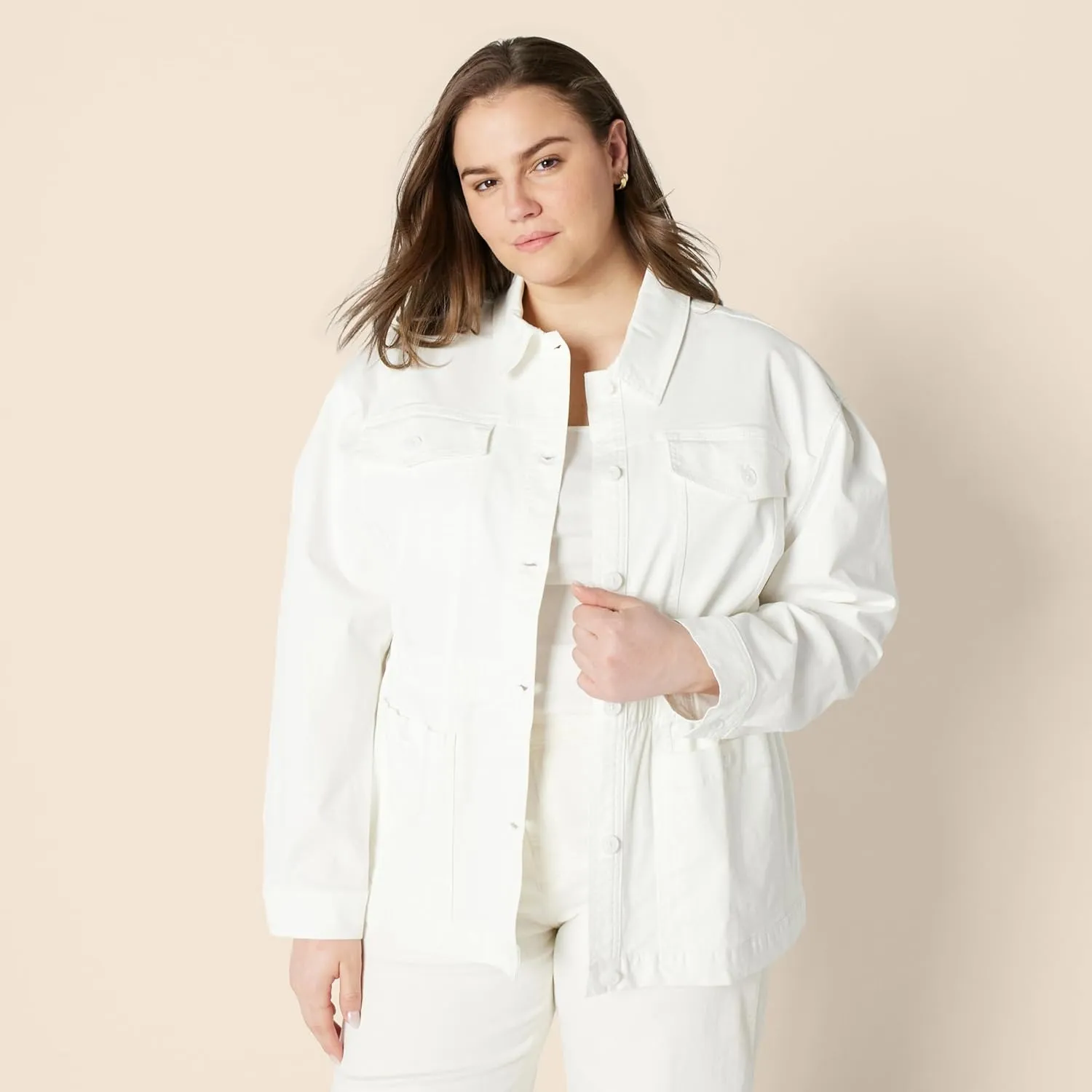 Amazon Essentials Women's Regular-Fit Midweight Cotton Twill Jacket