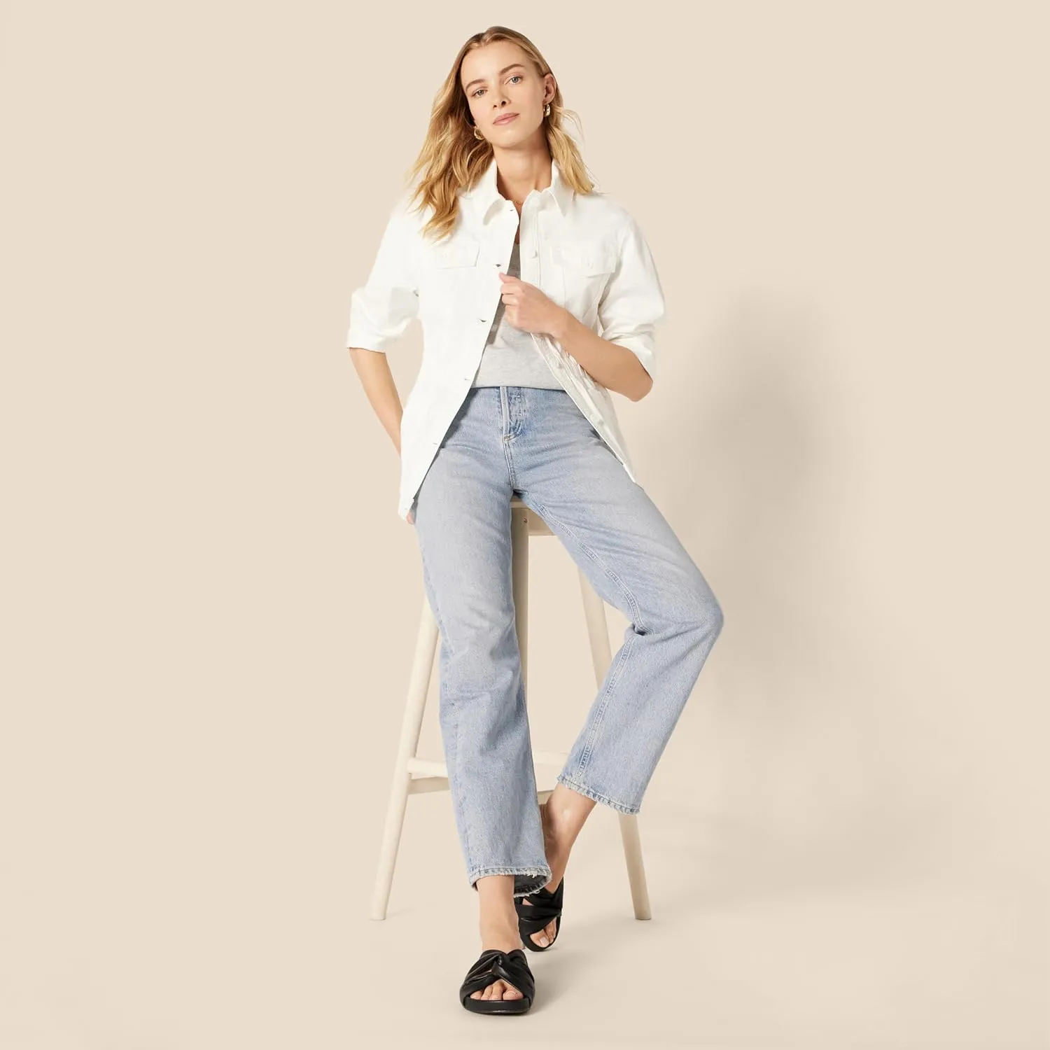 Amazon Essentials Women's Regular-Fit Midweight Cotton Twill Jacket