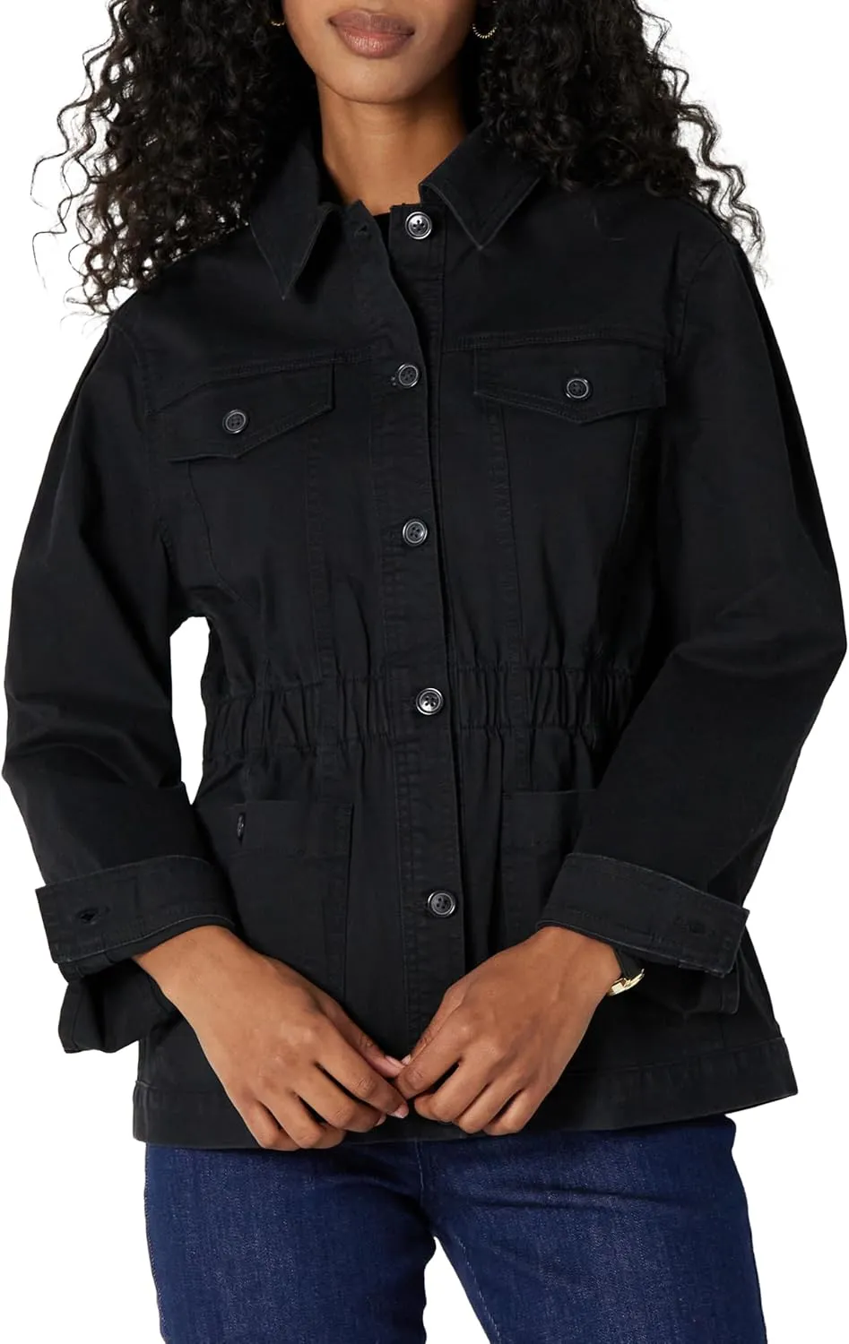 Amazon Essentials Women's Regular-Fit Midweight Cotton Twill Jacket