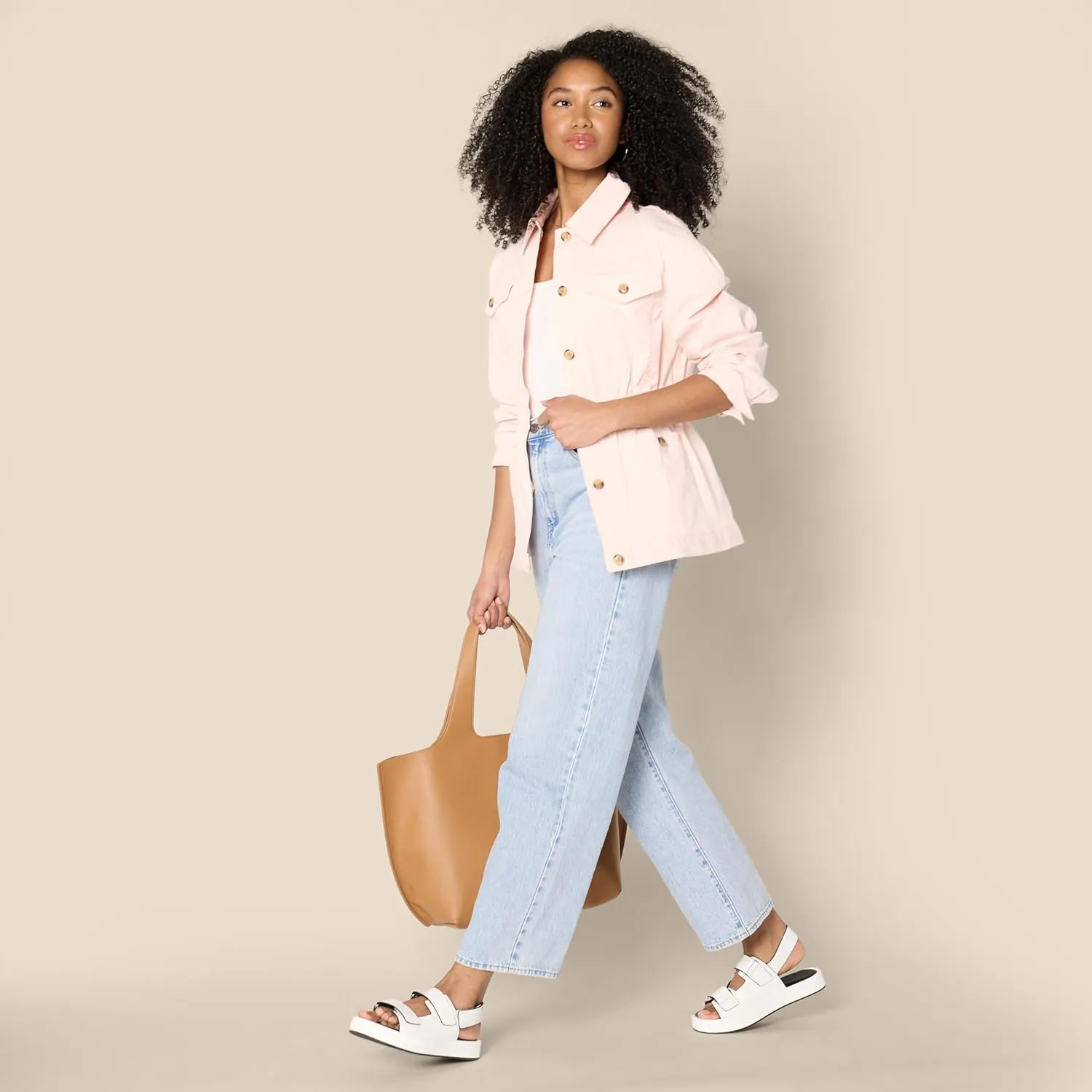 Amazon Essentials Women's Regular-Fit Midweight Cotton Twill Jacket