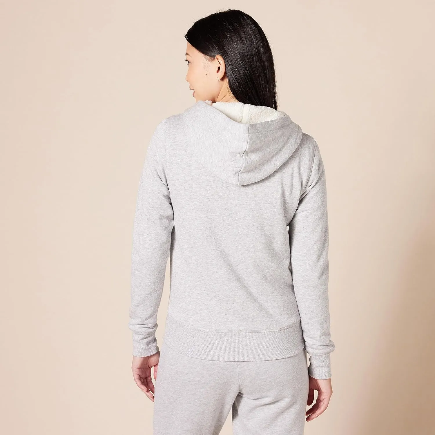 Amazon Essentials Women's Sherpa-Lined Fleece Full-Zip Hooded Jacket (Available in Plus Size)