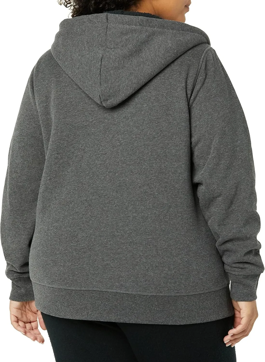 Amazon Essentials Women's Sherpa-Lined Fleece Full-Zip Hooded Jacket (Available in Plus Size)