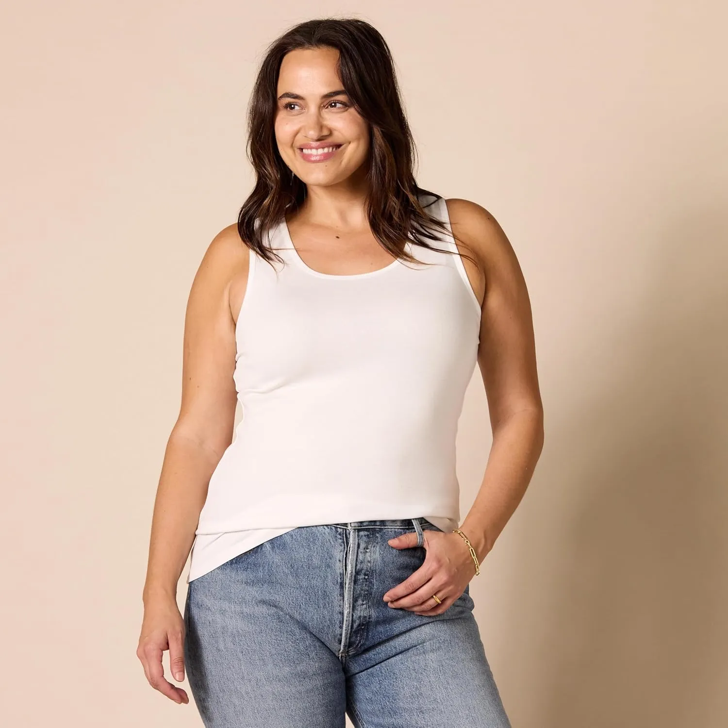 Amazon Essentials Women's Slim-Fit Tank, Pack of 4