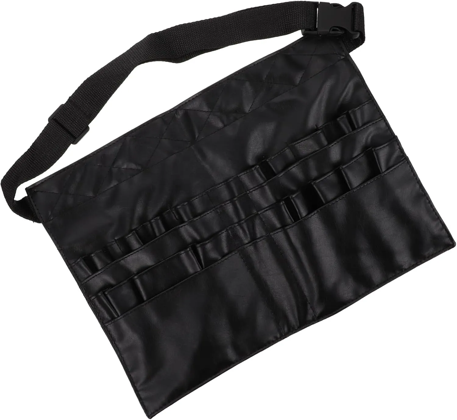 Angoily Make up Bag for Makeup Brush Cross-Body Makeup Brush Pouch Storage Bag Makeup Brush Cosmetics Waist Pouch, Black, 24x24.5cm