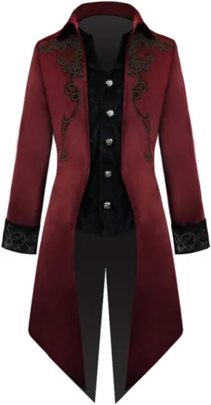 Apocrypha Mens Medieval Steampunk Tailcoat Victorian Gothic Jacket Frock Coat