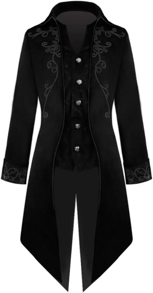 Apocrypha Mens Medieval Steampunk Tailcoat Victorian Gothic Jacket Frock Coat