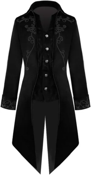 Apocrypha Mens Medieval Steampunk Tailcoat Victorian Gothic Jacket Frock Coat
