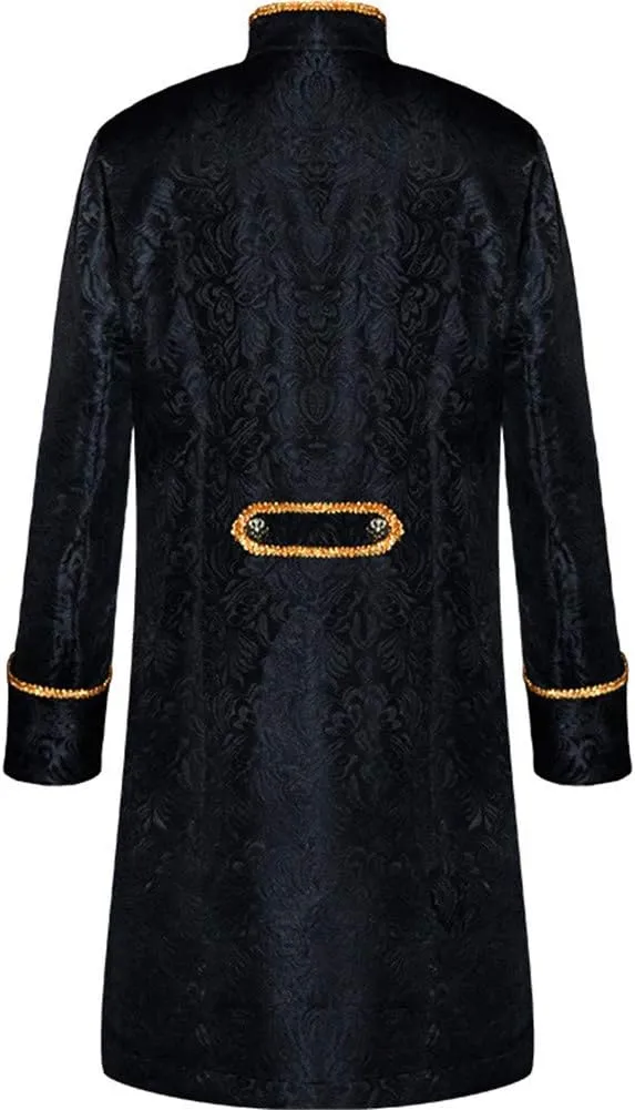 Apocrypha Mens Vintage Tailcoat Jacket Goth Long Steampunk Victorian Frock Coat