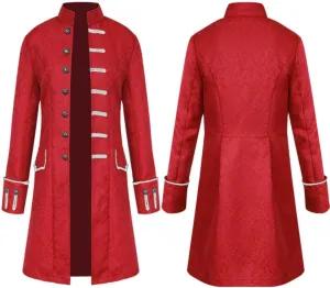 Apocrypha Mens Vintage Tailcoat Jacket Goth Long Steampunk Victorian Frock Coat
