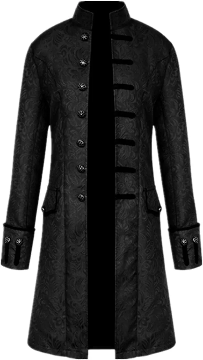 Apocrypha Mens Vintage Tailcoat Jacket Goth Long Steampunk Victorian Frock Coat
