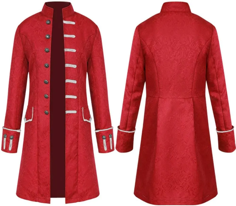 Apocrypha Mens Vintage Tailcoat Jacket Goth Long Steampunk Victorian Frock Coat