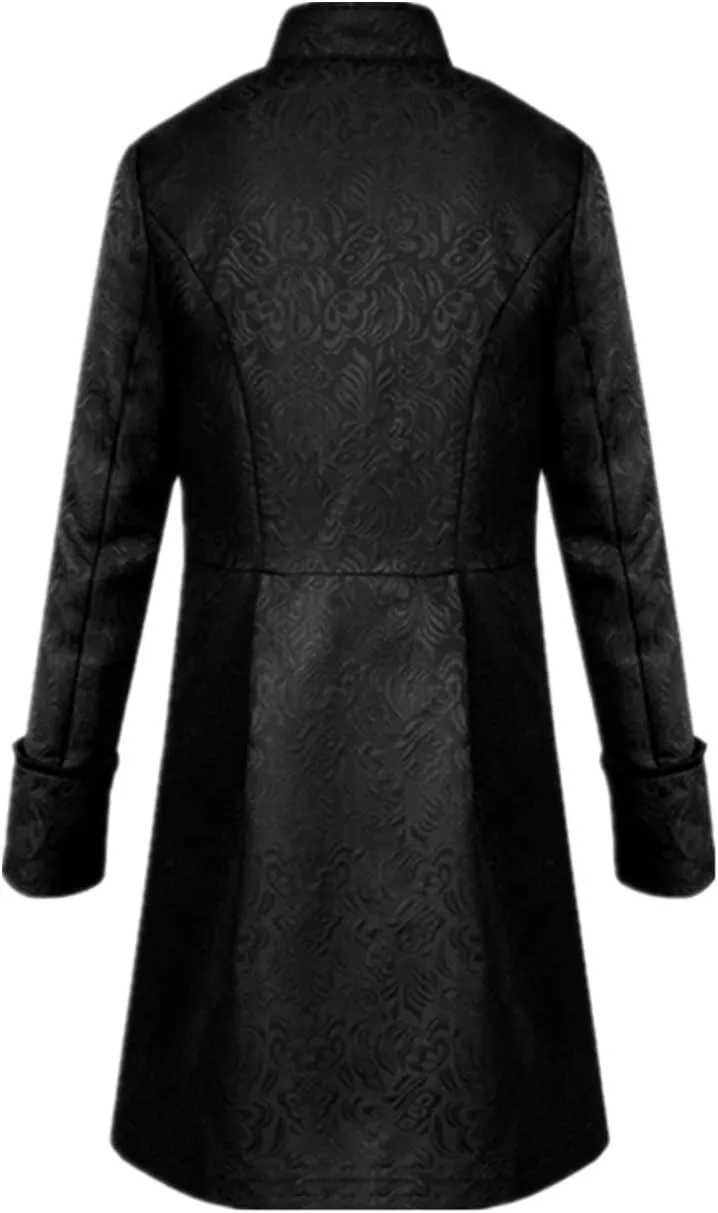 Apocrypha Mens Vintage Tailcoat Jacket Goth Long Steampunk Victorian Frock Coat