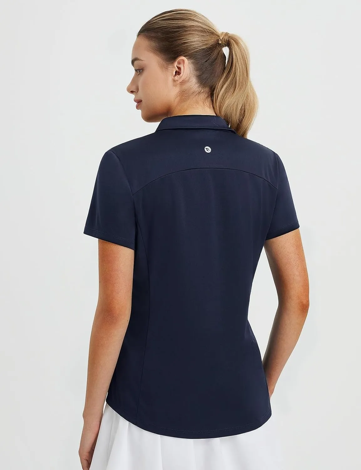 baleaf Women's Golf Shirts Polo Collared V Neck Shorts Sleeve Tennis Shirt Lightweight Quick Dry UPF50 