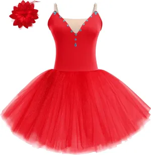 Ballet Leotard for Women Dance Tulle Skirt Swan Lake Professional Ballerina Costume Camisole Leotard Ballet Dress