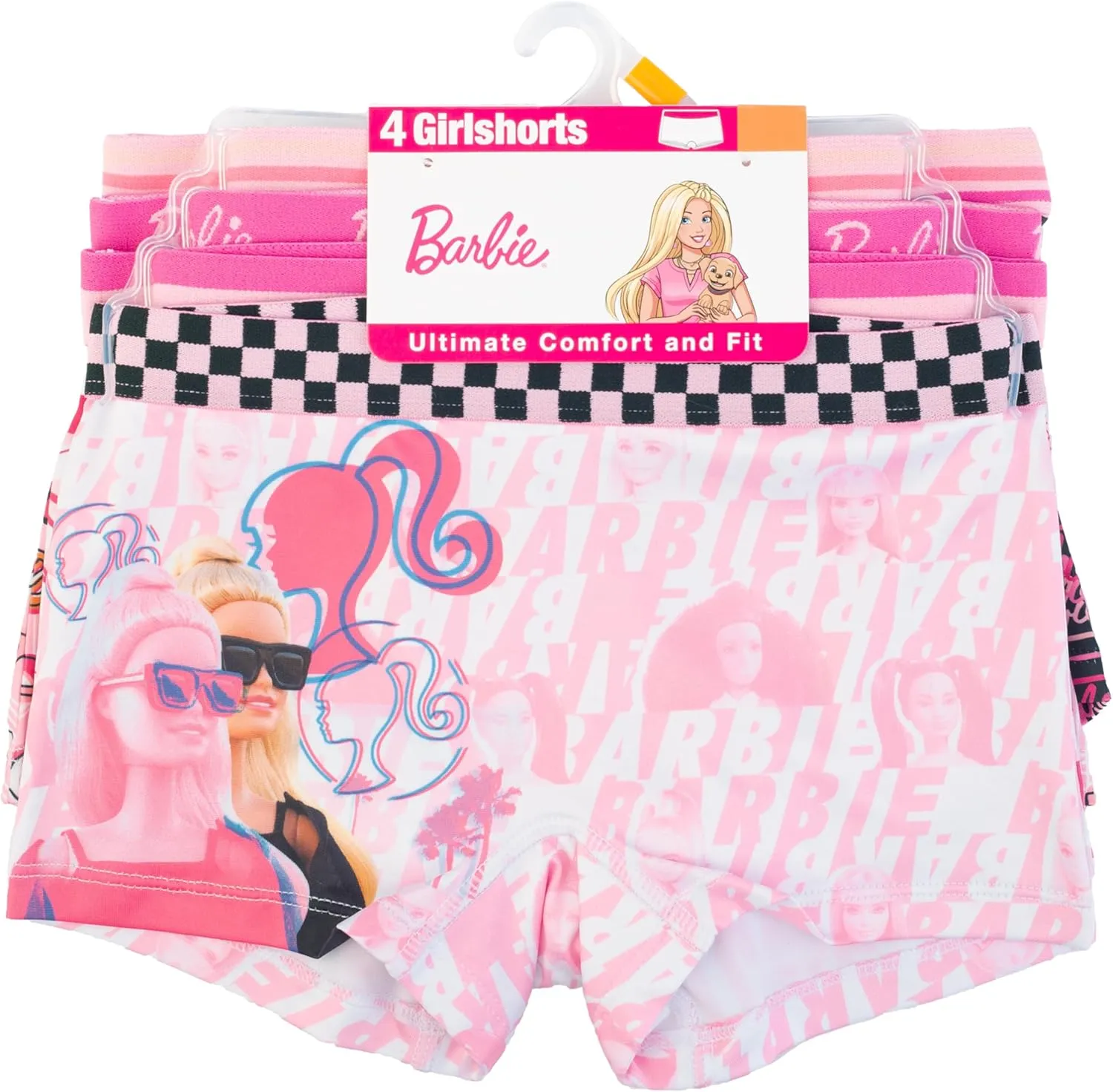 Barbie Amazon Exclusive 100% Combed Cotton Underwear and 4-pk Girl Short Sizes 4, 6, 8 & 10