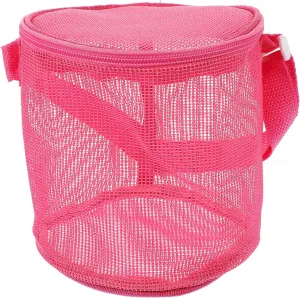 Beach Storage Bag Mesh Bucket for Kids Portable Easy to Use Beach Bag Organizer