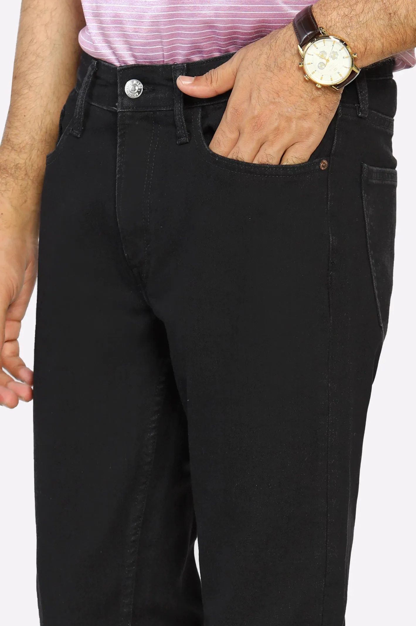 Black Modern Slim Fit Jeans