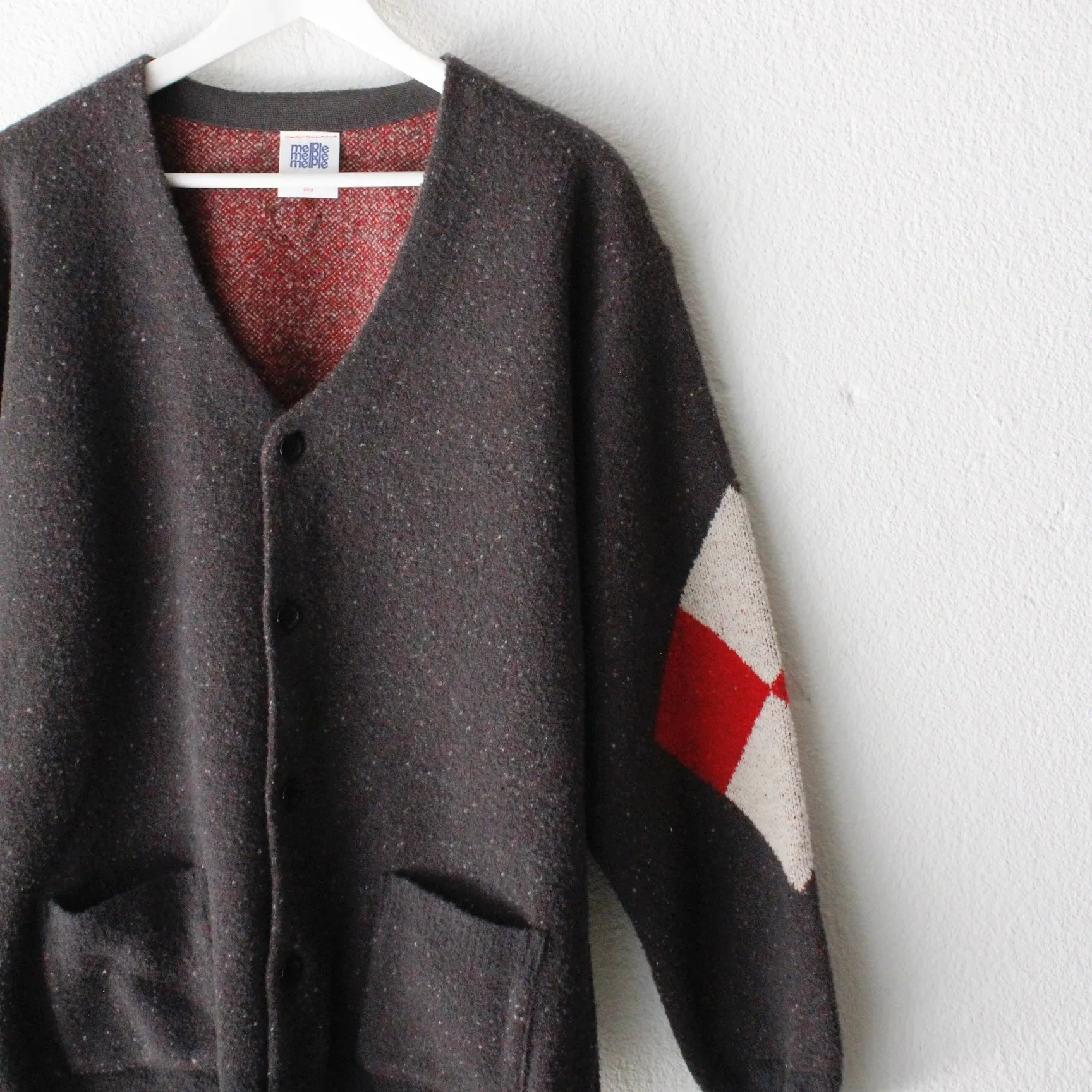 Boucle Knit Cardigan（Argyle）
