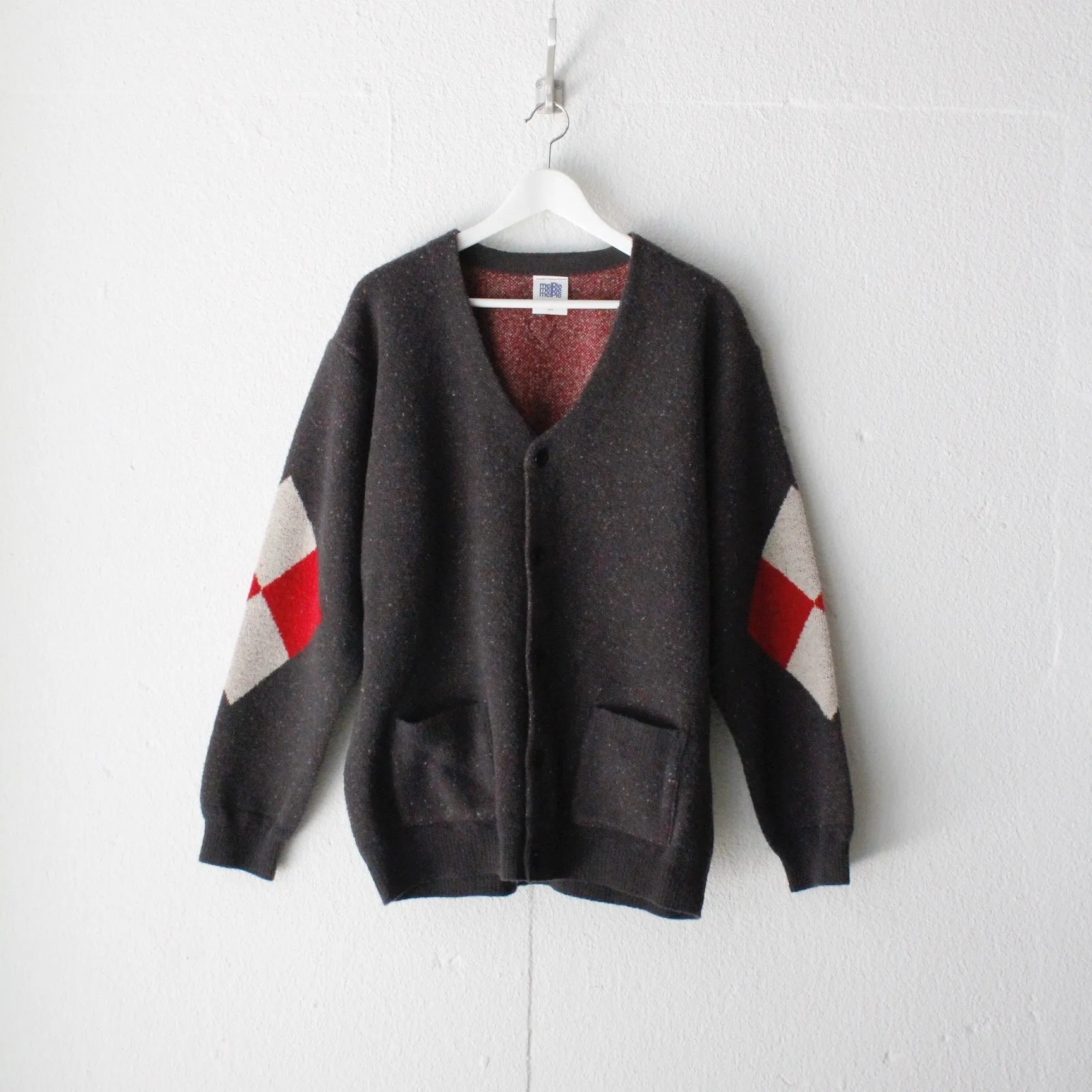 Boucle Knit Cardigan（Argyle）
