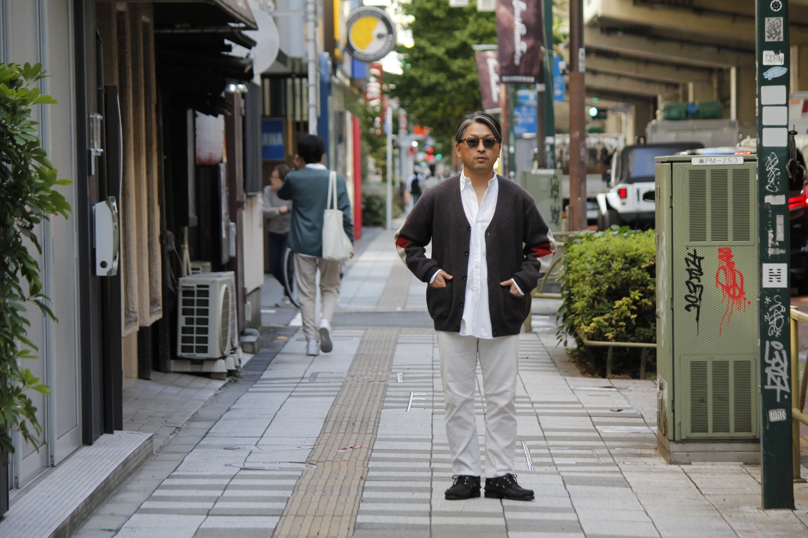 Boucle Knit Cardigan（Argyle）