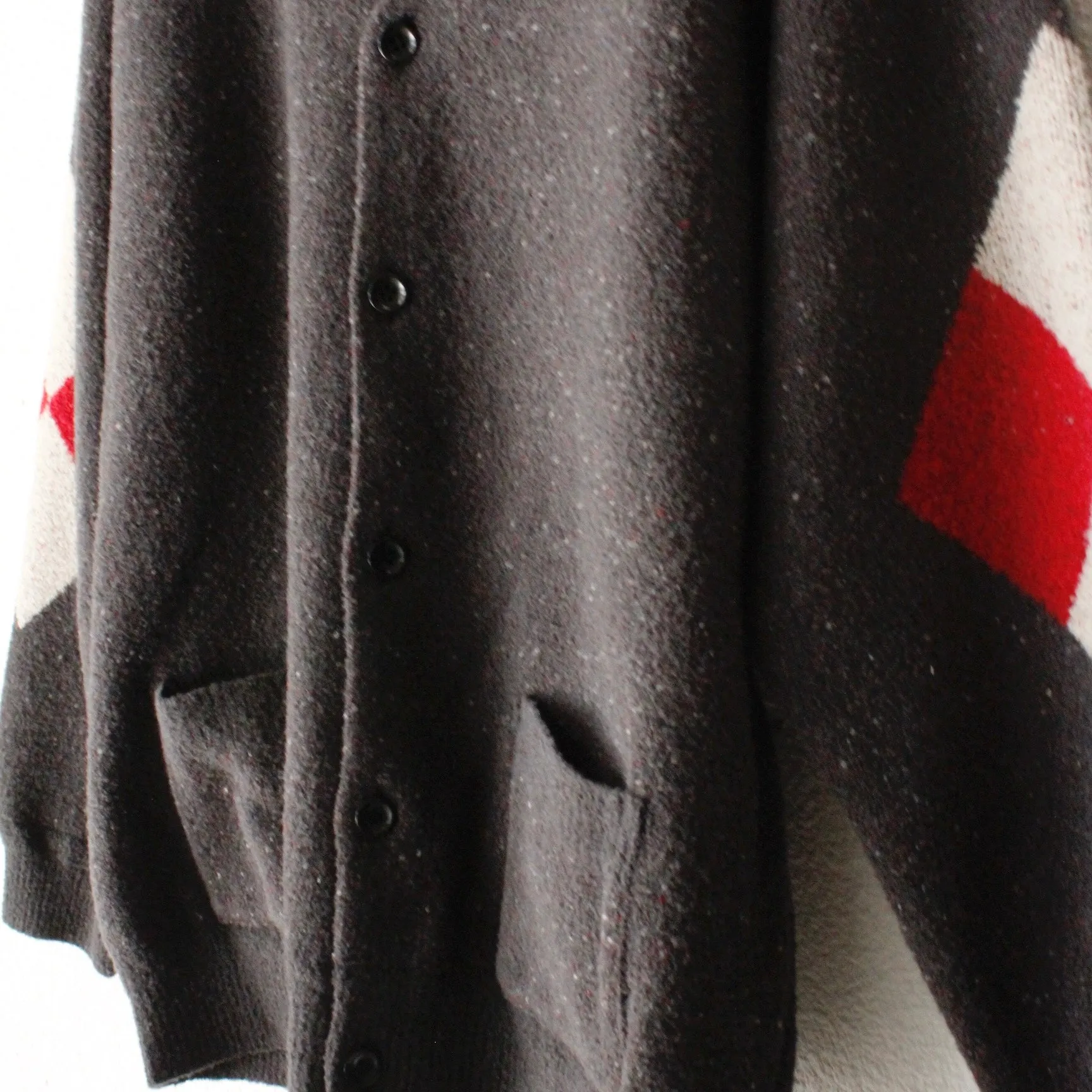 Boucle Knit Cardigan（Argyle）