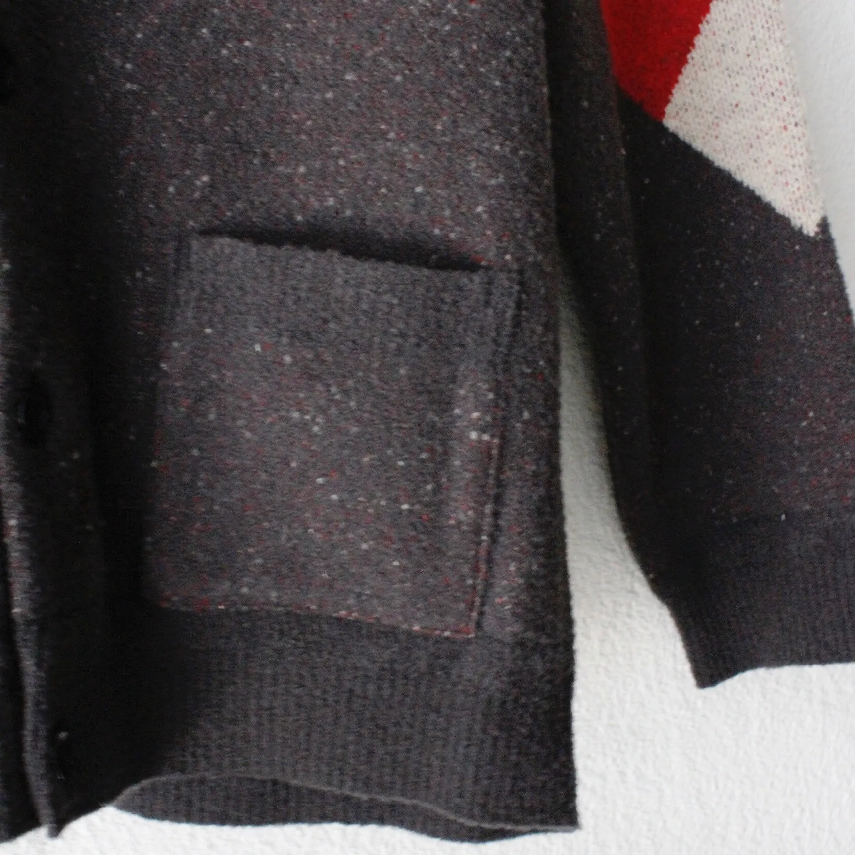 Boucle Knit Cardigan（Argyle）
