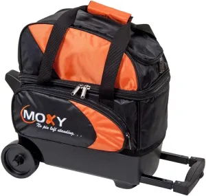 Bowlerstore Products Moxy Single Deluxe Roller Bowling Bag- Orange/Black