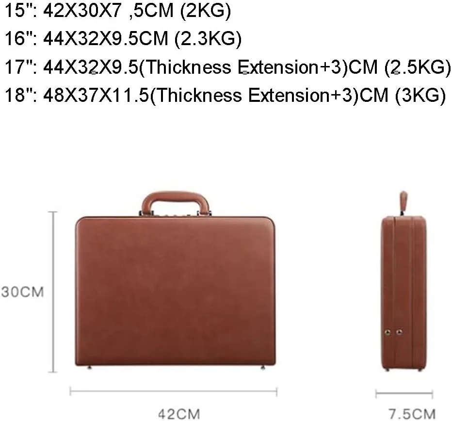 Briefcase Men's and Women's High-end Business Suitcase Password Box Withdrawal Box Computer Case Document Suitcase