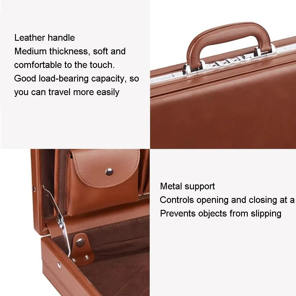 Briefcase Men's and Women's High-end Business Suitcase Password Box Withdrawal Box Computer Case Document Suitcase