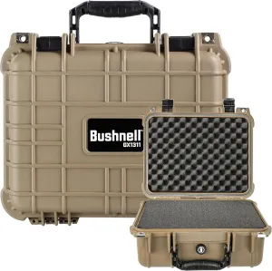 Bushnell 13.37 Inch Compact Waterproof Hard Camera Case For Binoculars, Optics, Equipment, Shock Proof, and TSA Ready (Tan)