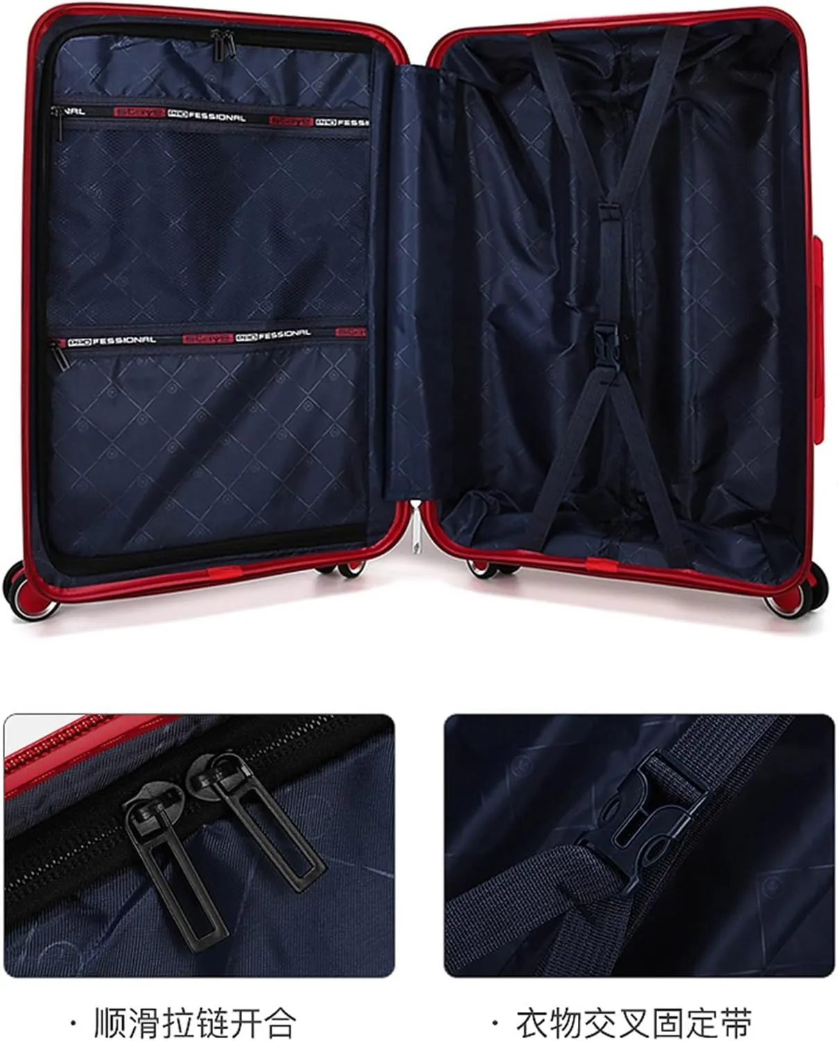 Cabin Luggage Travel Suitcase with Spinner Wheels,Lightweight Ergonomic Handles, Traveling Suitcases Travel Bag