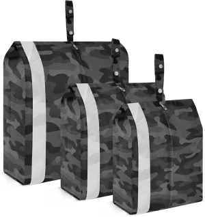 Camo Black Camouflage Packing Cubes Set of 3, Lightweight Travel Luggage Organizers Foldable Bags for Easy Packing and Organization