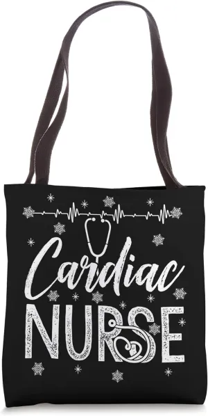 Cardiac Nurse Christmas Heart Cardiologist Hospital Doctor D Tote Bag