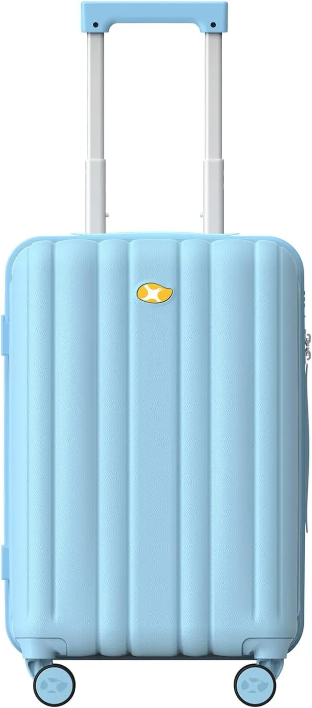 Carry On Luggage 22x14x9 Airline Approved, Hard Suitcases with Spinner Wheels, Polycarbonate Lightweight Luggage, Durable & Stylish, Built-in TSA Lock, Blue