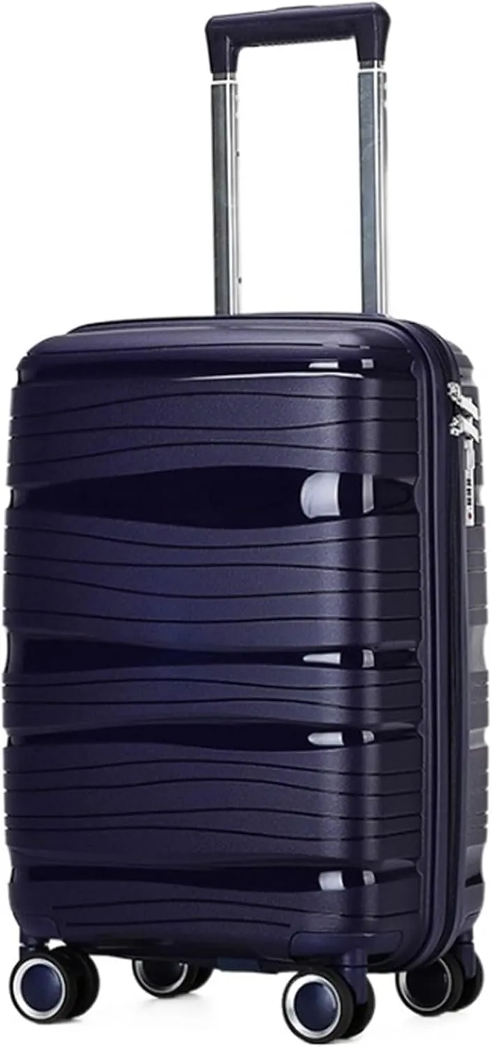 Carry-On Travel Suitcase With Spinner Wheels,Lightweight Ergonomic Handles, Traveling Suitcases Luggage Carry On (Color : Blue, Size : 18inch)