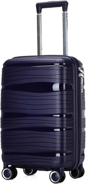 Carry-On Travel Suitcase With Spinner Wheels,Lightweight Ergonomic Handles, Traveling Suitcases Luggage Carry On (Color : Blue, Size : 18inch)