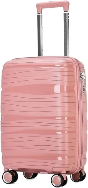 Carry-On Travel Suitcase With Spinner Wheels,Lightweight Ergonomic Handles, Traveling Suitcases Luggage Carry On (Color : Pink, Size : 18inch)