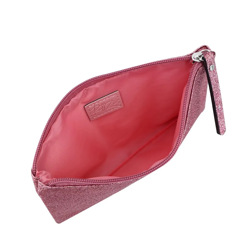 Celestial Glitter Pouch  Six Stunning Shades - Sparkling Makeup Bag, Festive Cosmetic Pouch (Starlit Rose)