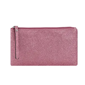 Celestial Glitter Pouch  Six Stunning Shades - Sparkling Makeup Bag, Festive Cosmetic Pouch (Starlit Rose)