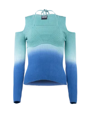Cold Shoulder Ombre Sweater