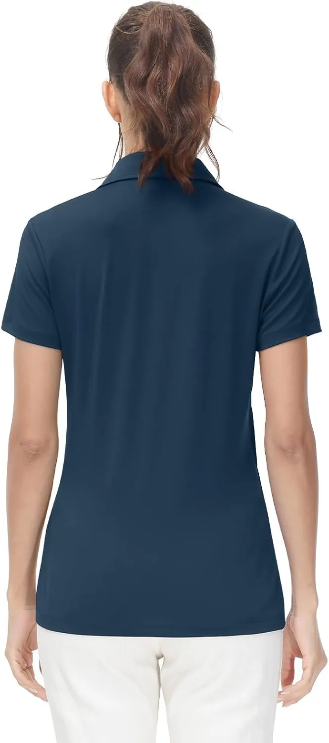 Corna Women's Golf Polo Shirts Collared Short Sleeve Tennis Tops Dry Fit Moisture Wicking Sun Protection T-Shirt UPF 50 