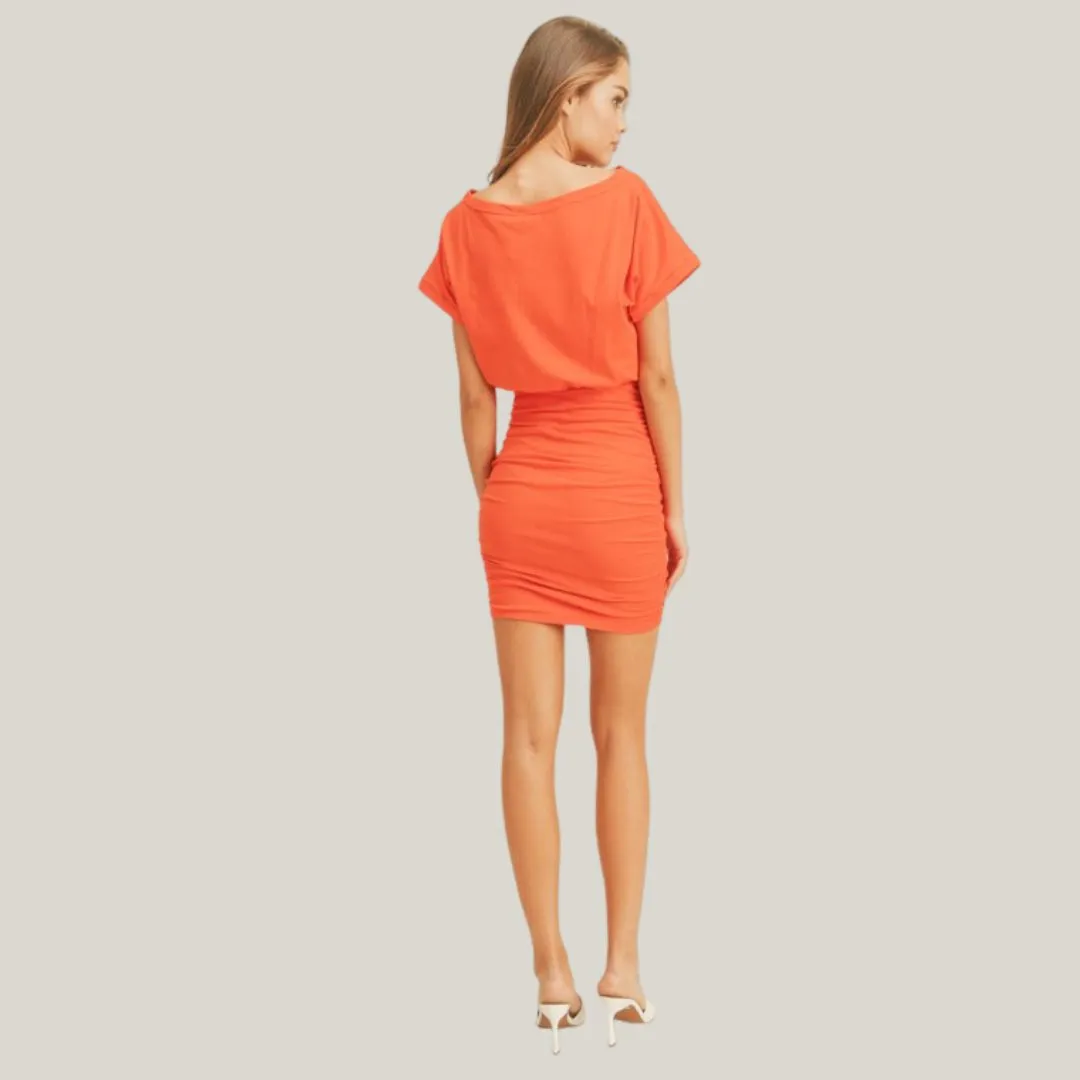 Cotton Span Jersey Dress (Orange)
